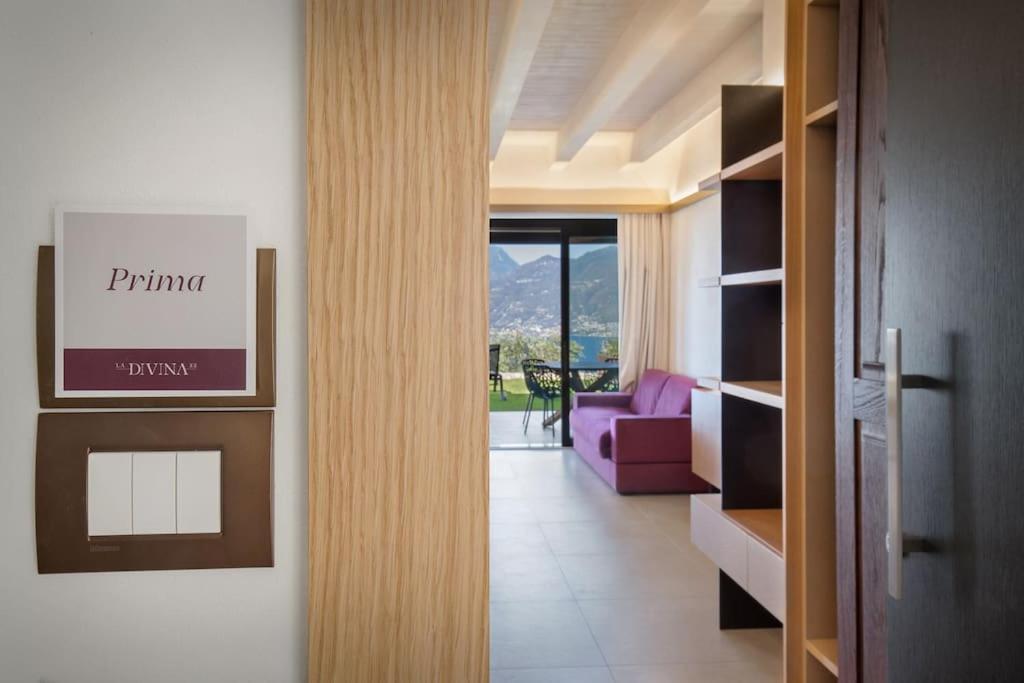 Villa Divina - Apt Prima Con Piscina E Vista Lago Castelletto Di Brenzone Exterior foto